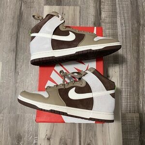 Nike Dunk High Light Chocolate Men's Size 11.5 NEW DH5348-100